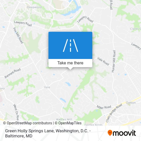 Green Holly Springs Lane map