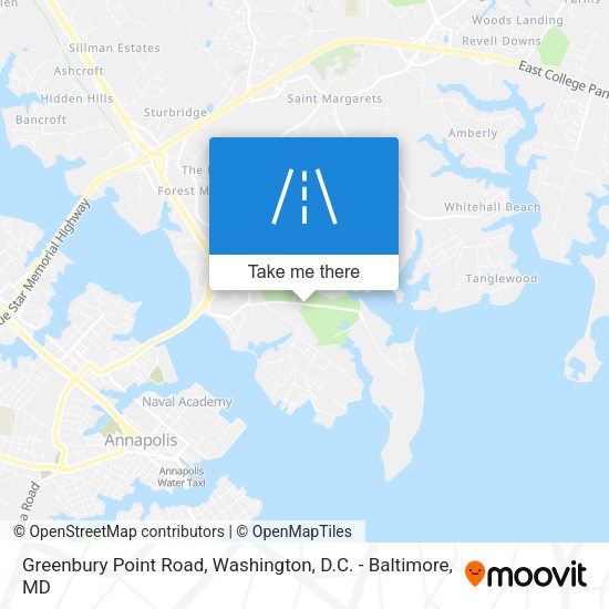 Greenbury Point Road map