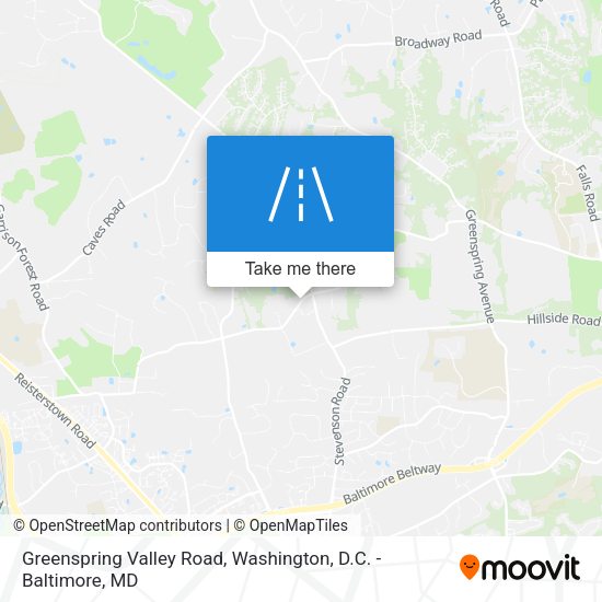 Mapa de Greenspring Valley Road