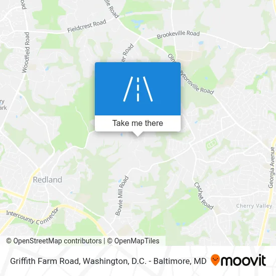 Griffith Farm Road map