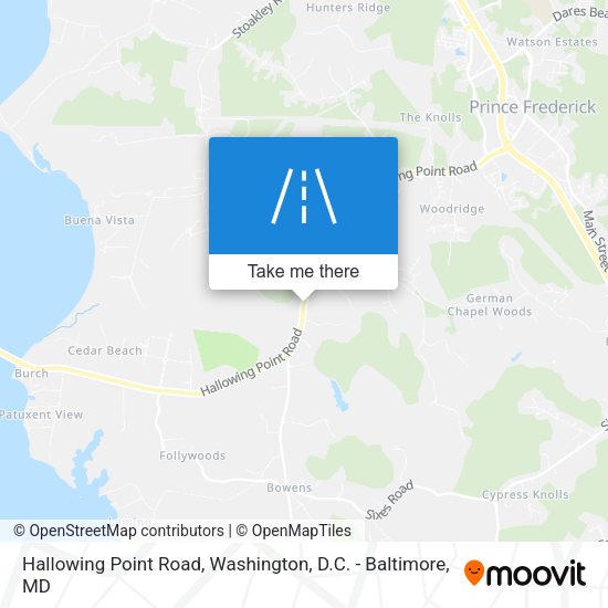 Hallowing Point Road map