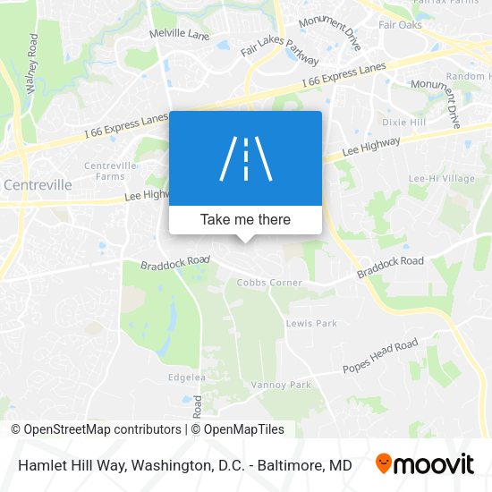 Hamlet Hill Way map