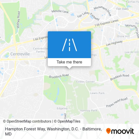 Hampton Forest Way map