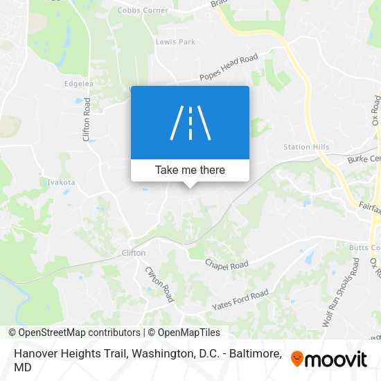 Mapa de Hanover Heights Trail
