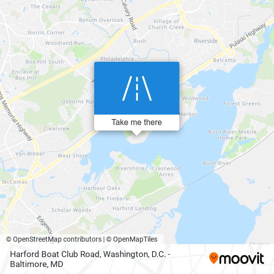 Mapa de Harford Boat Club Road