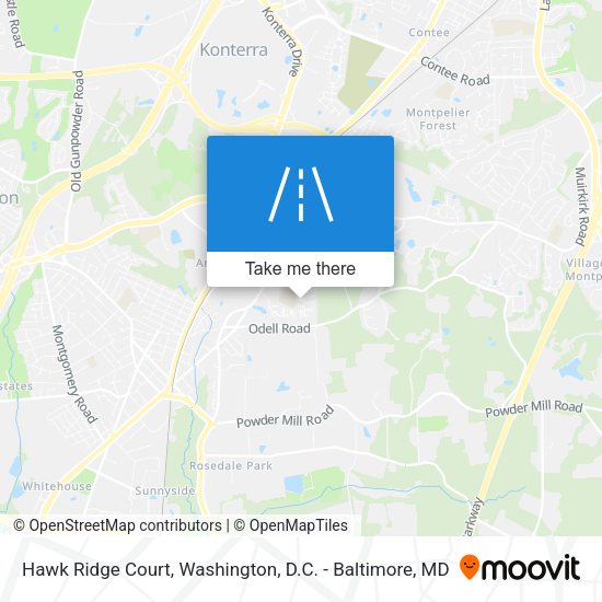 Mapa de Hawk Ridge Court