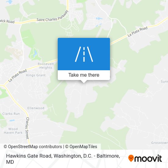 Hawkins Gate Road map
