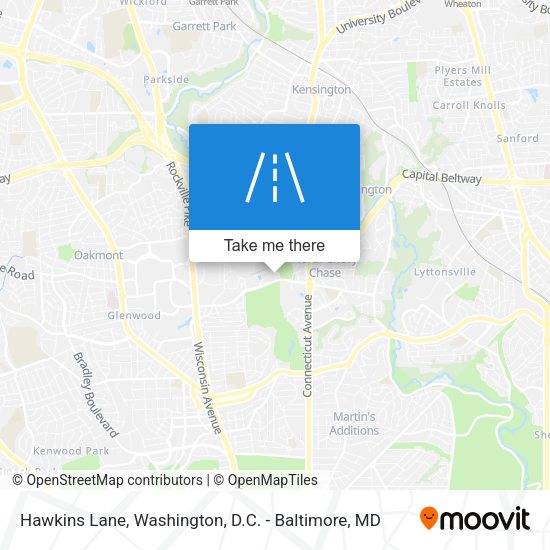 Hawkins Lane map