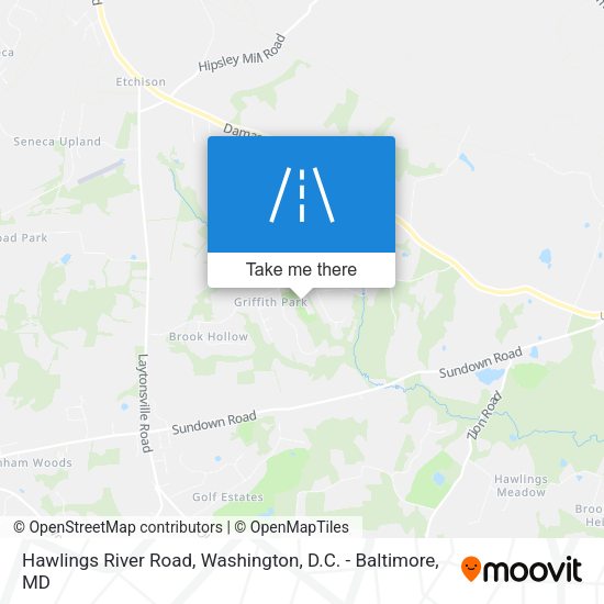 Hawlings River Road map