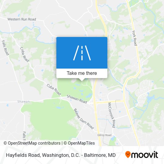 Mapa de Hayfields Road