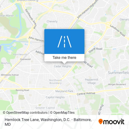 Hemlock Tree Lane map