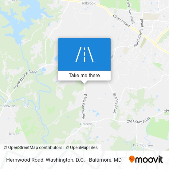 Hernwood Road map