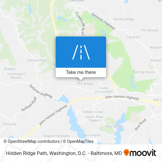 Hidden Ridge Path map
