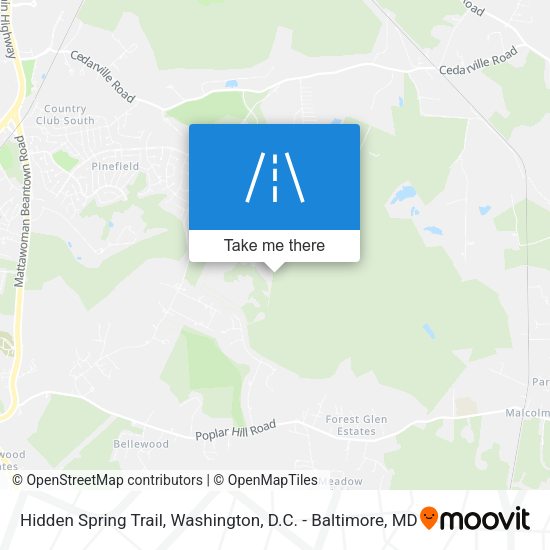 Hidden Spring Trail map