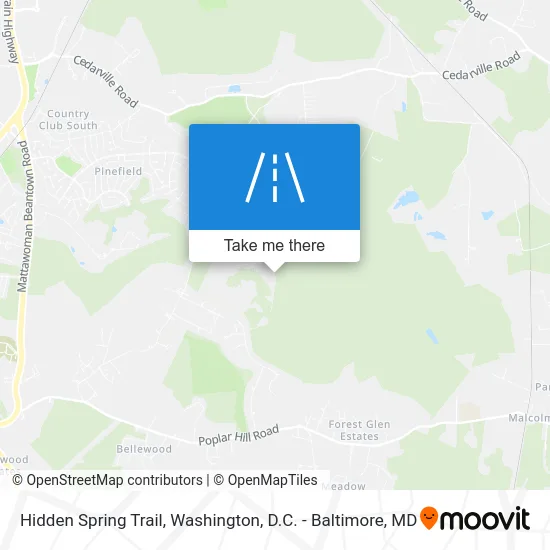 Hidden Spring Trail map