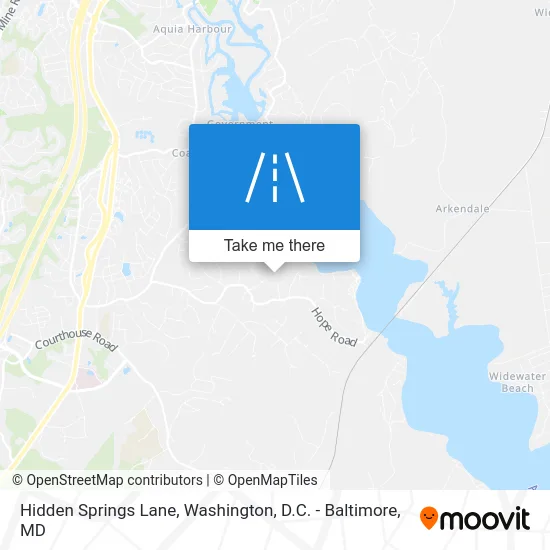 Hidden Springs Lane map