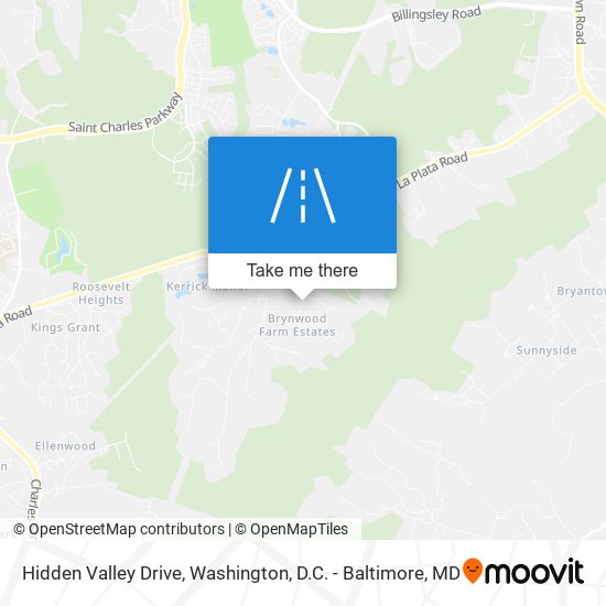 Hidden Valley Drive map