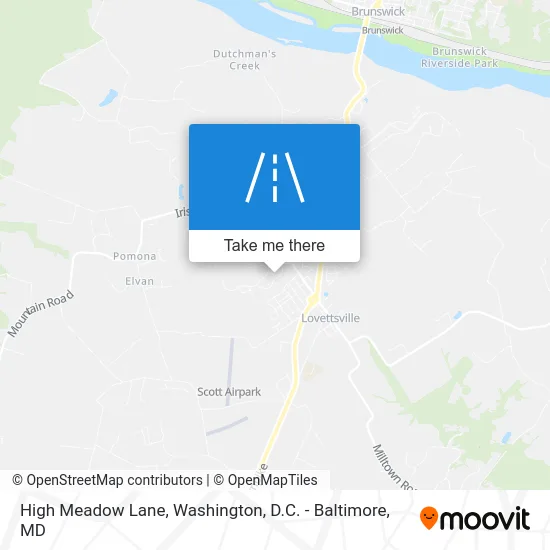 High Meadow Lane map