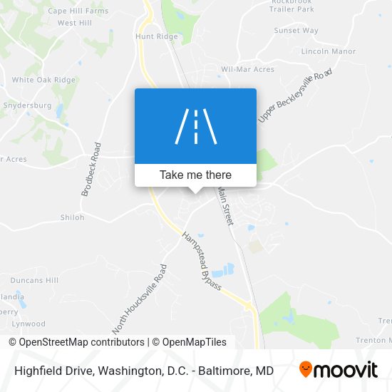 Highfield Drive map