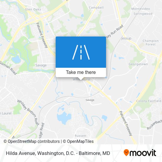 Hilda Avenue map