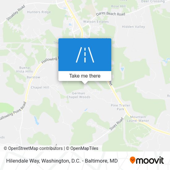 Mapa de Hilendale Way
