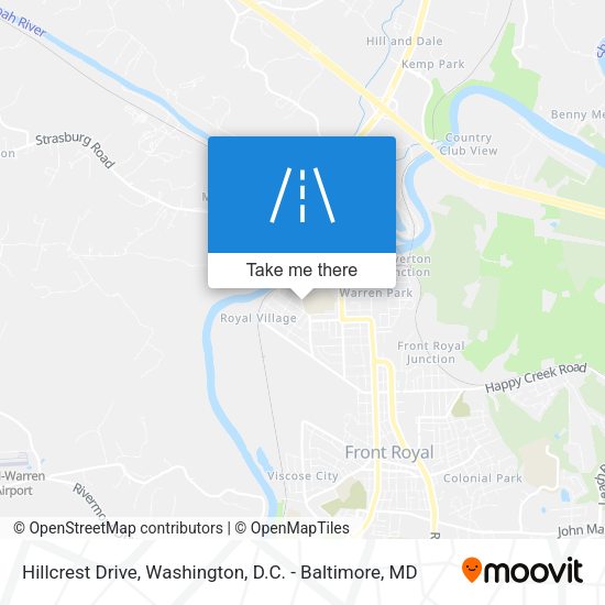 Hillcrest Drive map