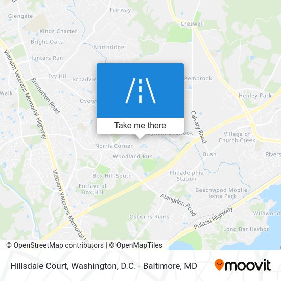 Mapa de Hillsdale Court