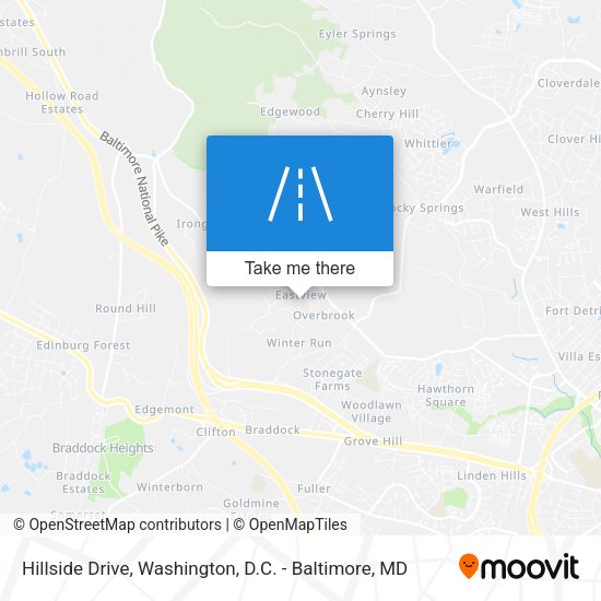 Mapa de Hillside Drive