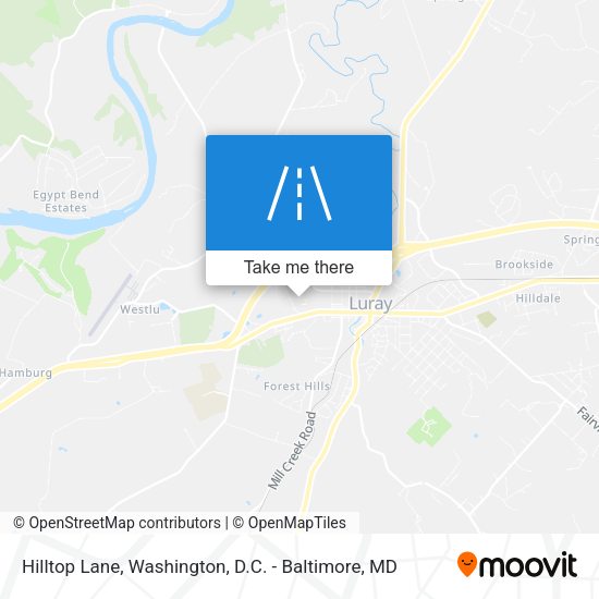 Hilltop Lane map