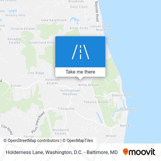 Holderness Lane map