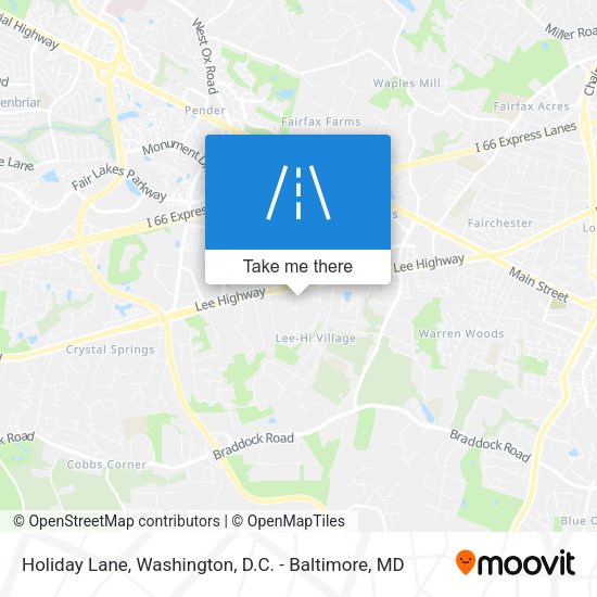 Holiday Lane map