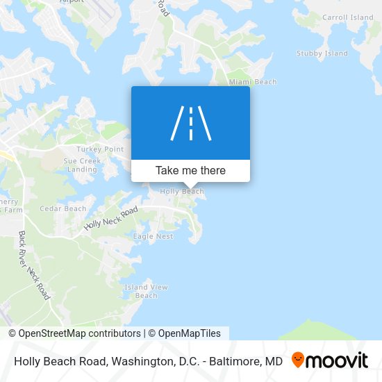 Holly Beach Road map