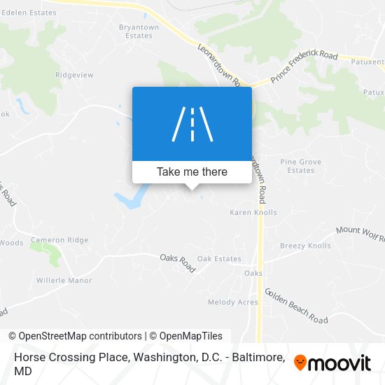 Horse Crossing Place map
