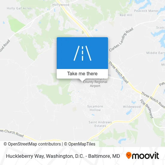 Huckleberry Way map