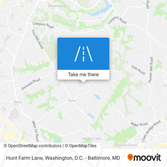 Hunt Farm Lane map