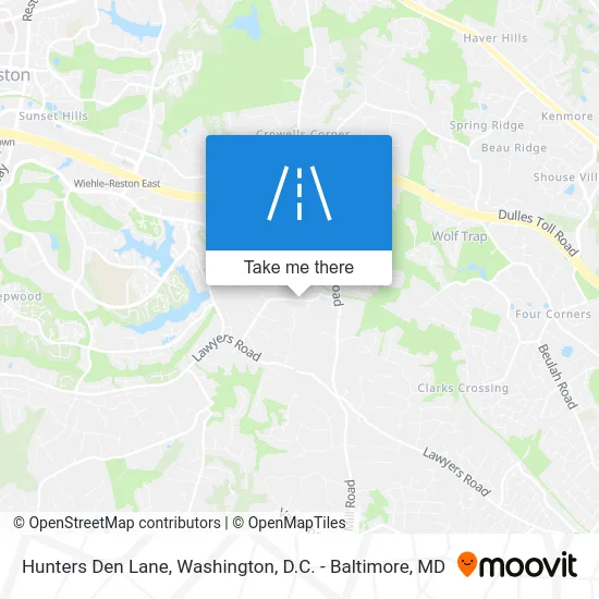 Hunters Den Lane map