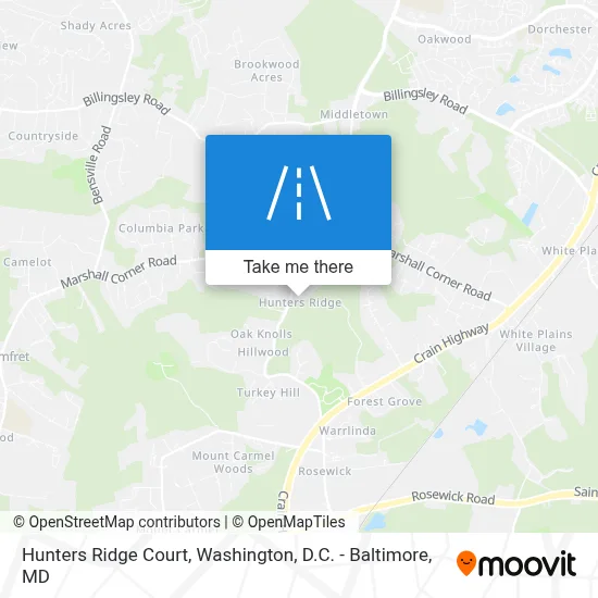 Hunters Ridge Court map