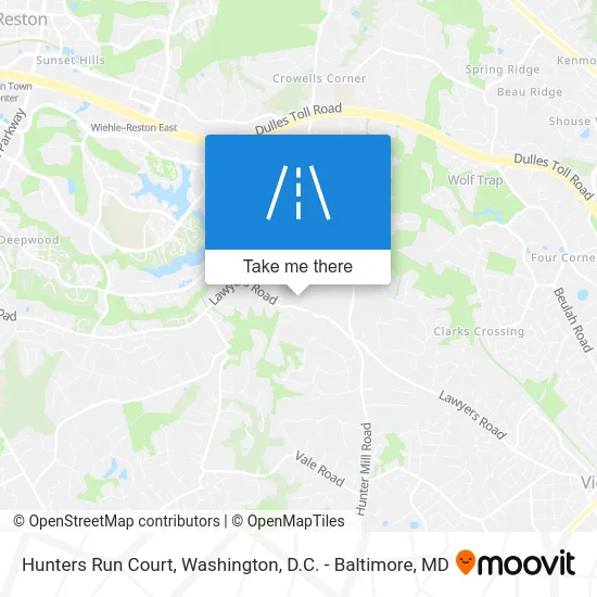 Hunters Run Court map