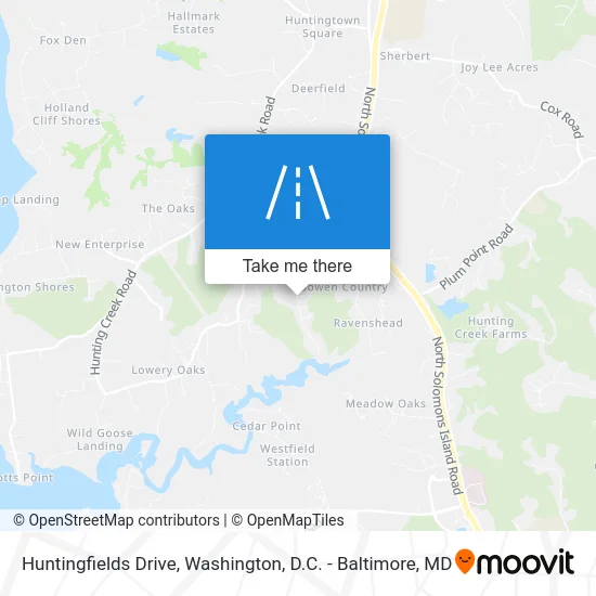 Huntingfields Drive map