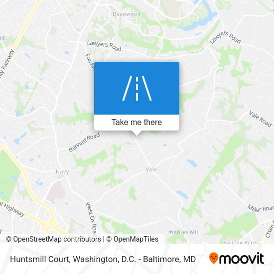 Huntsmill Court map