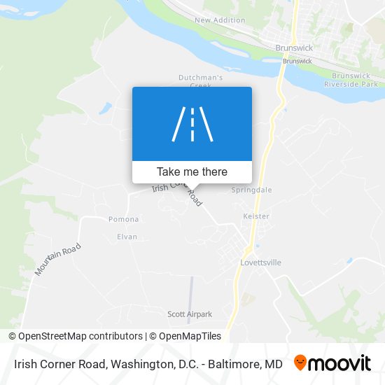 Mapa de Irish Corner Road