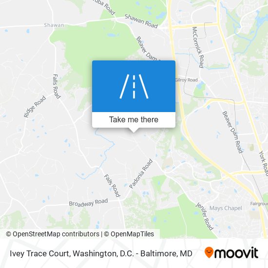 Ivey Trace Court map