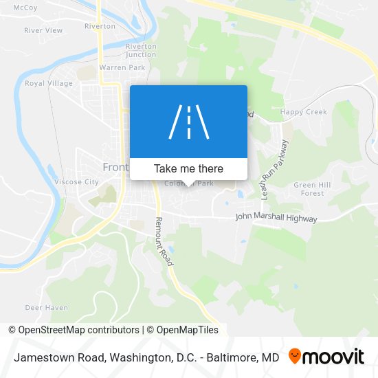 Jamestown Road map