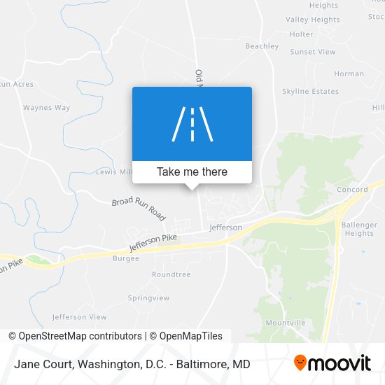 Mapa de Jane Court