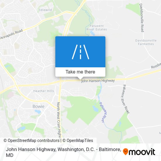 Mapa de John Hanson Highway