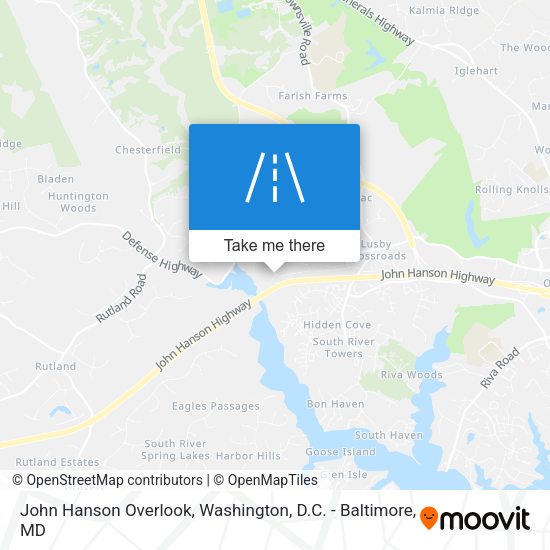 Mapa de John Hanson Overlook