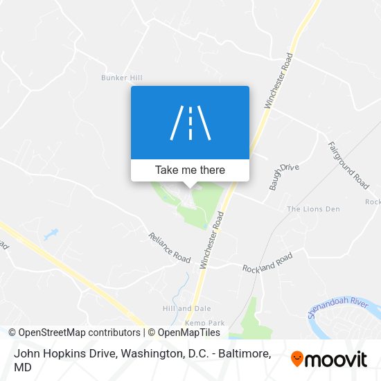 John Hopkins Drive map
