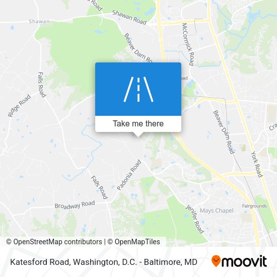 Katesford Road map