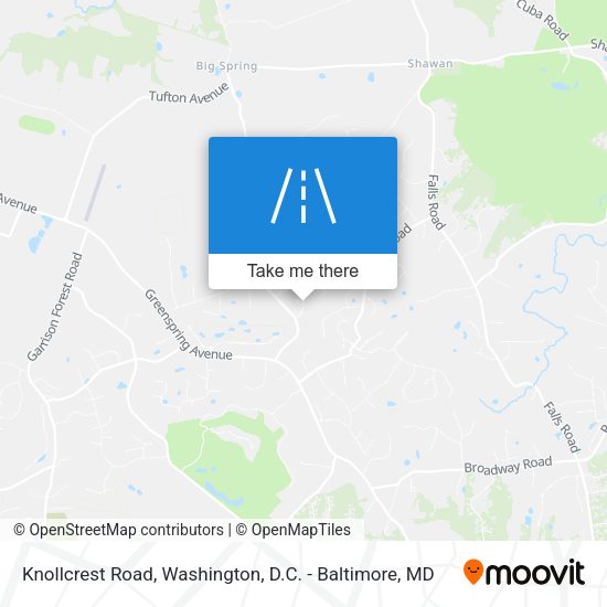 Knollcrest Road map