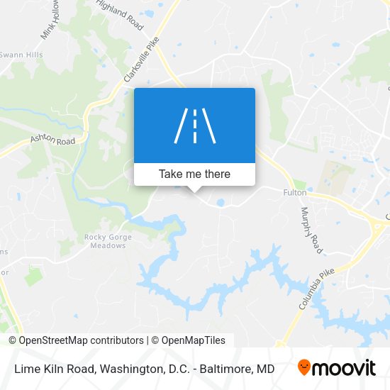 Lime Kiln Road map